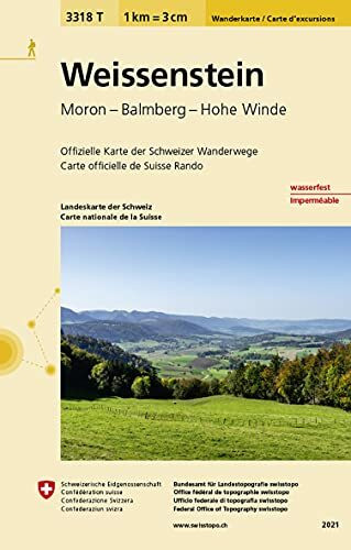 Swisstopo 3318T Weissenstein Wanderkarte, Moron - Balmberg - Hohe Winde (Wanderkarten 1, 33 333)