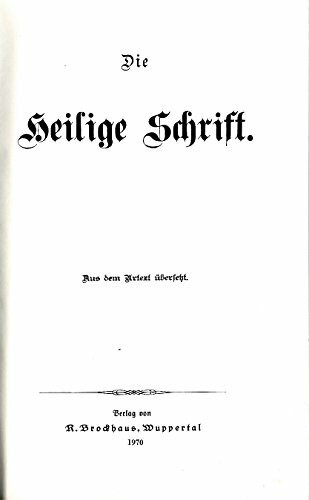 Bibelausgaben, Die Heilige Schrift (Elberfelder Bibel) (Nr.25541): Standardausgabe (Elberfelder Bibel. Nicht revidiert: Standardausgabe)