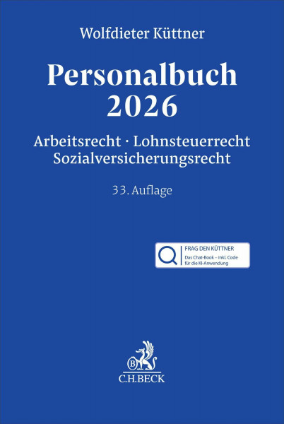 Personalbuch 2026 Chat-Book: Arbeitsrecht, Lohnsteuerrecht, Sozialversicherungsrecht - Buch inkl. KI-Anwendung FRAG DEN KÜTTNER