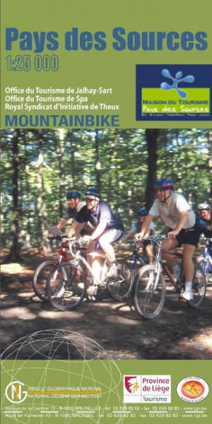 Pays des Sources 1 : 25 000 mit MTB / Radrouten