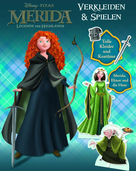 Disney: Anziehpuppen Merida: Tolle Kleider und Kostüme. Merida, Elinor und die Hexe