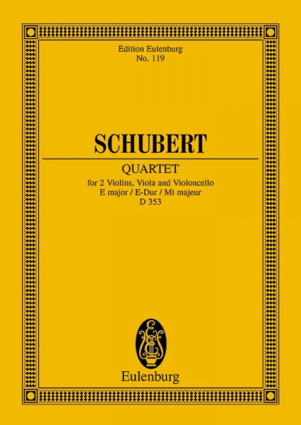 Streichquartett E-Dur: op. 125/2. D 353. Streichquartett. Studienpartitur. (Eulenburg Studienpartituren)