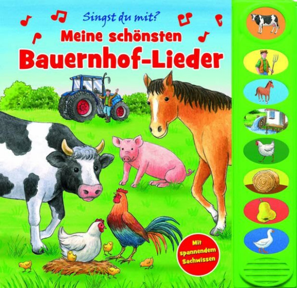 Meine schönsten Bauernhof-Lieder - interaktives Bilderbuch mit 8 beliebten Kinderliedern