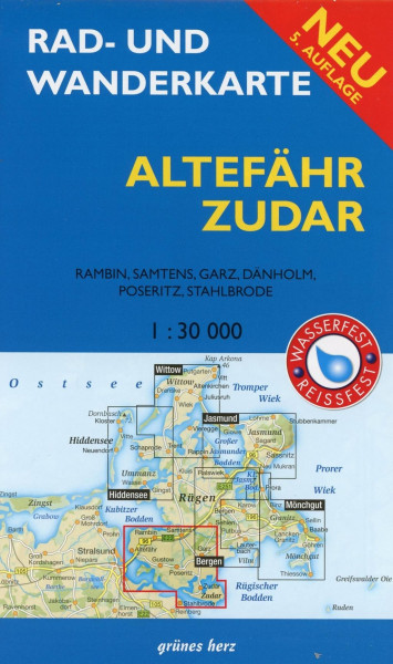 Altefähr - Zudar 1 : 30 000 Rad- und Wanderkarte