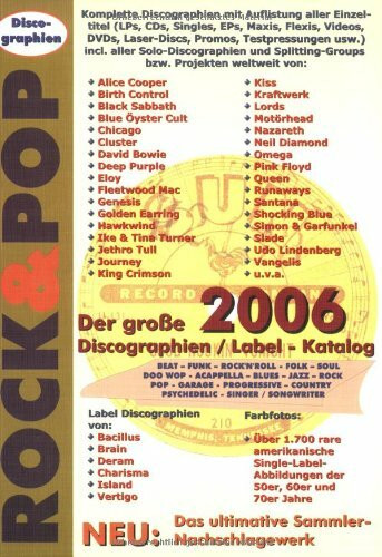 Der große ROCK & POP Discographien- und Label-Katalog 2006