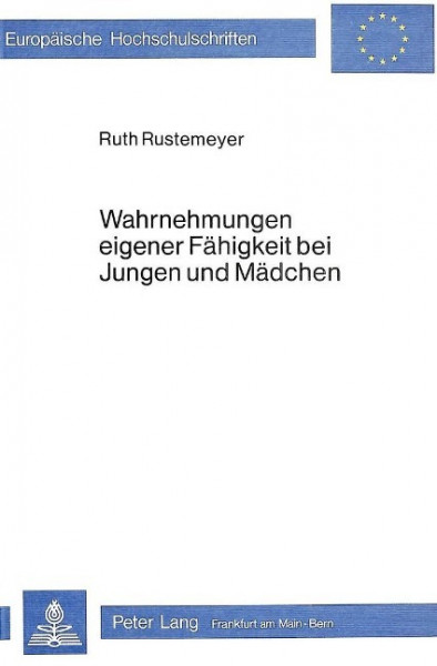 Wahrnehmungen eigener Fähigkeit bei Jungen und Mädchen