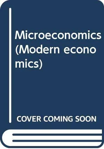Microeconomics (Modern economics)
