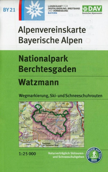 DAV Alpenvereinskarte Bayerische Alpen 21. Nationalpark Berchtesgaden, Watzmann 1 : 25 000