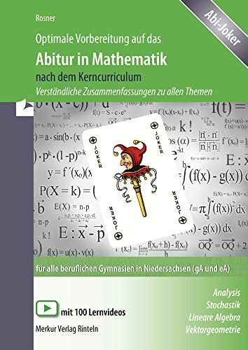 Optimale Vorbereitung auf das Abitur in Mathematik nach dem Kerncurriculum: Verständliche Zusammenfassungen zu allen Themen für alle beruflichen Gymnasien in Niedersachsen (gA und eA)