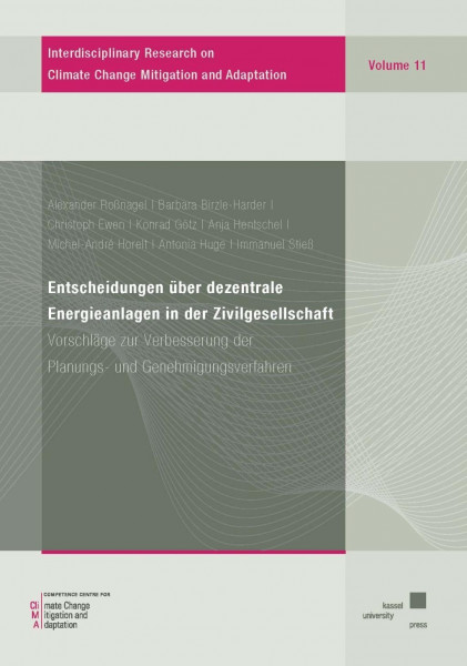 Entscheidungen über dezentrale Energieanlagen in der Zivilgesellschaft