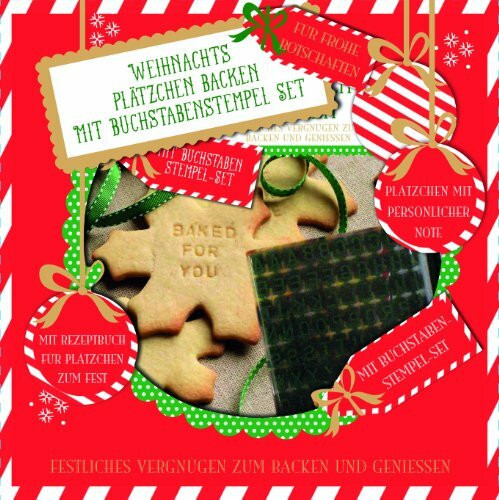 Weihnachtsplätzchen Boxset: Backbuch mit Buchstabenstempeln: Festliches Vergnügen zum Backen uns Genießen