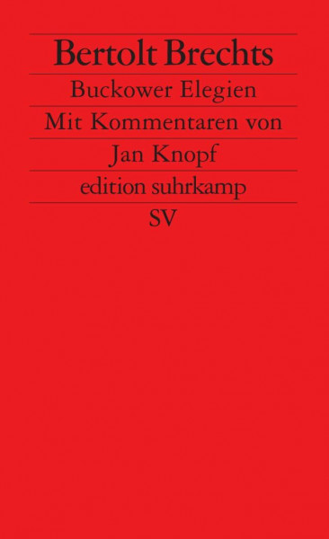 Buckower Elegien (edition suhrkamp)