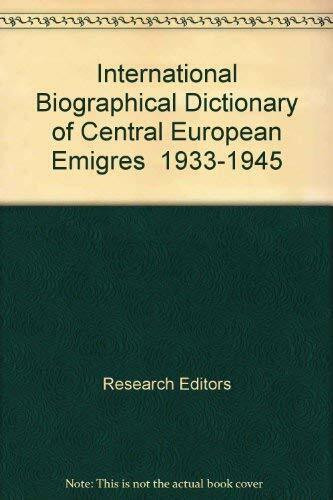 Biographisches Handbuch der deutschsprachigen Emigration nach 1933-1945. Band 1-3