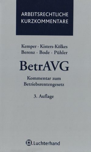 BetrAVG: Kommentar zum Betriebsrentengesetz