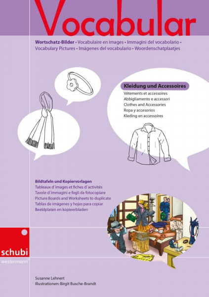 Vocabular: Kopiervorlagen Kleidung und Accessoires (Vocabular Wortschatz-Bilder)