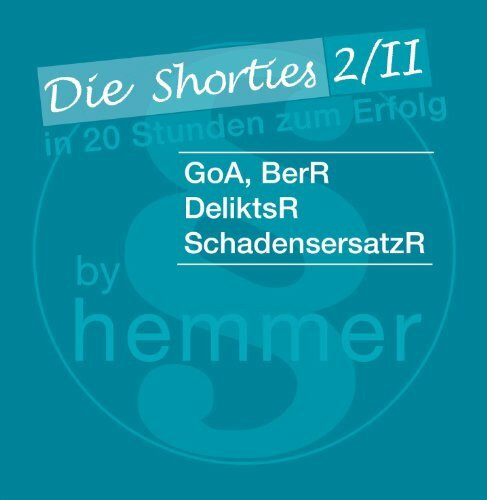 Karteikarten Shorties Box 2 - gesetzl. Schuldrecht (Karteikarten - Zivilrecht)