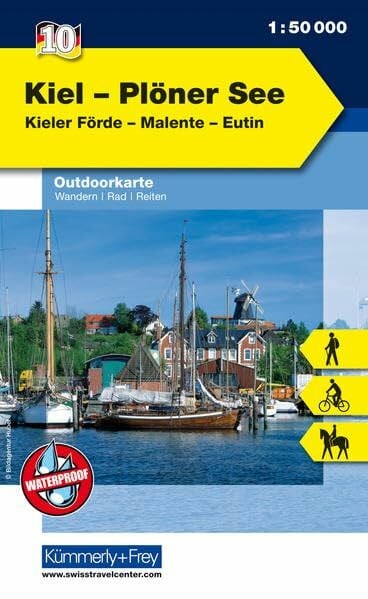 Kiel - Plöner See Nr. 10 Outdoorkarte Deutschland 1:50 000: Kieler Förde, Malente, Eutin, water resistant (Kümmerly+Frey Wanderkarte 1:60.000, Band 10)