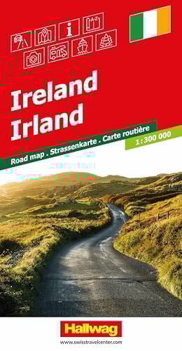 Hallwag Strassenkarte Irland 1:300.000: Inkl. Stadtpläne, Ortsverzeichnis und Reiseinformationen