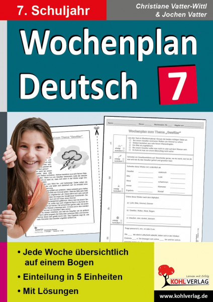 Wochenplan Deutsch / 7. Schuljahr
