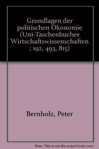 Grundlagen der politischen Ökonomie I.