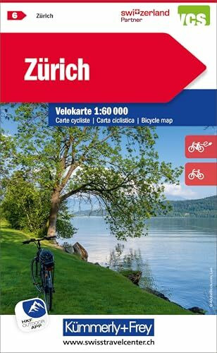 Kümmerly+Frey Velokarte 6 Zürich 1:60.000: Wetterfest, matt laminiert und mit free Download (Kümmerly+Frey Velokarten, Band 6)