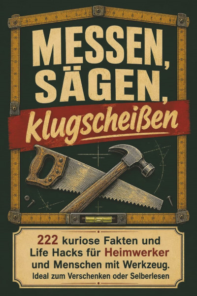 Messen, sägen, klugscheißen: 222 kuriose Fakten und Life Hacks für Heimwerker und Menschen mit Werkzeug. Ideal zum Verschenken oder Selberlesen