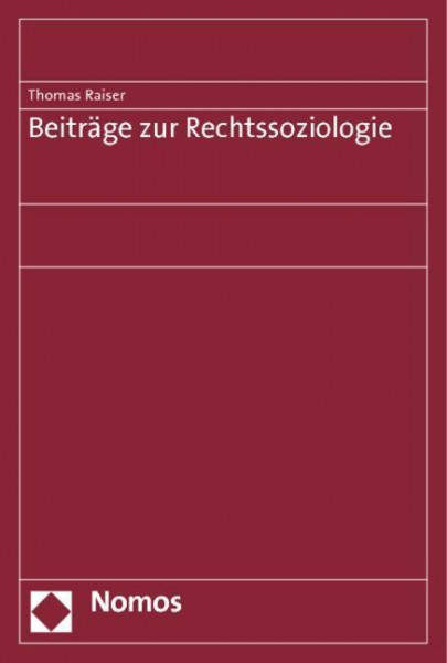 Beiträge zur Rechtssoziologie