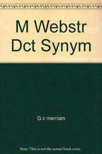 M WEBSTR DCT SYNYM