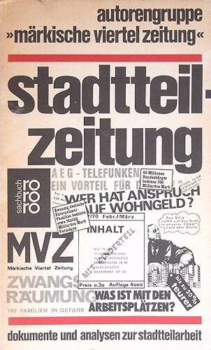 Stadtteilzeitung. Dokumente und Analysen zur Stadtteilarbeit. Stadtteilzeitung. Dokumente und Analysen zur Stadtteilarbeit.