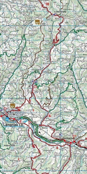 Radwanderkarte Emmental 1:60 000 mit Ortsindex (10)