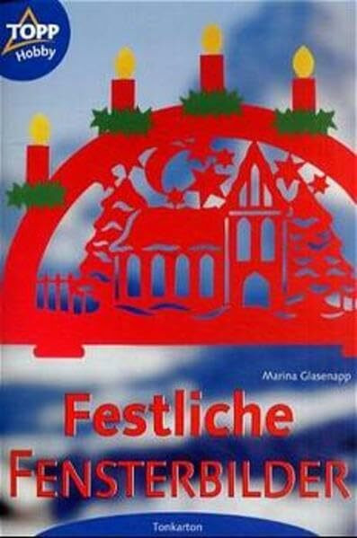 Festliche Fensterbilder aus Tonkarton