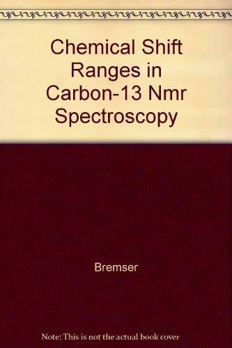 Chemical Shift Ranges in Carbon - 13 NMR Spectroscopy