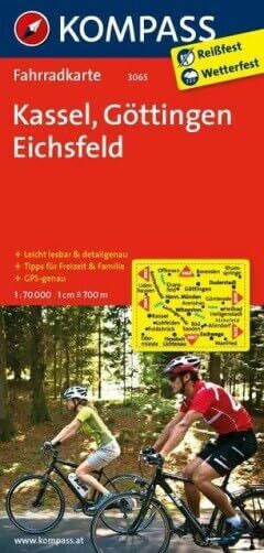 KOMPASS Fahrradkarte Kassel - Göttingen - Eichsfeld: Fahrradkarte. GPS-genau. 1:70000 (KOMPASS-Fahrradkarten Deutschland, Band 3065)