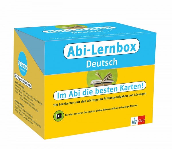 Klett Abi-Lernbox Deutsch: 100 Lernkarten mit den wichtigsten Prüfungsaufgaben und Lösungen
