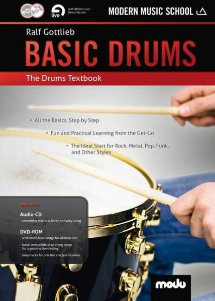 Basic Drums: The Drums Textbook. Schlagzeug. Lehrbuch mt CD + DVD.
