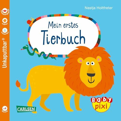 Baby Pixi (unkaputtbar) 64: Mein erstes Tierbuch: Unzerstörbares Baby-Buch ab 12 Monaten mit ersten Wörtern zum Lernen – auch als Badebuch geeignet (64)