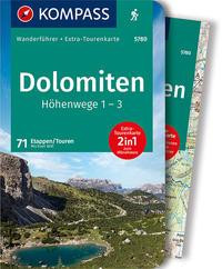 KOMPASS Wanderführer Dolomiten Höhenweg 1 bis 3, 71 Touren