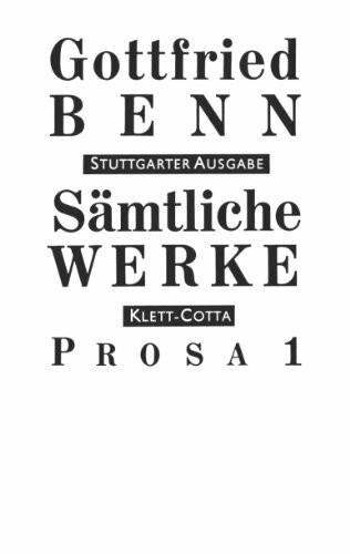 Sämtliche Werke Bd. 3: Prosa 1