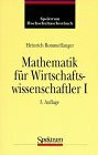 Mathematik für Wirtschaftswissenschaftler, Band 1