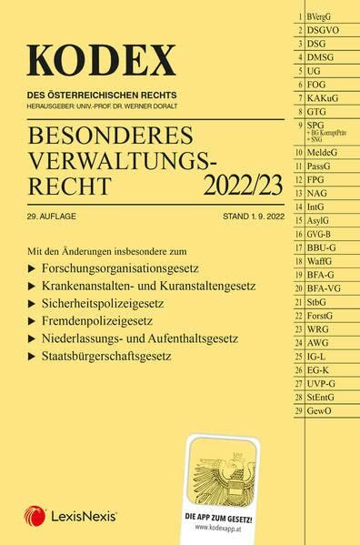 KODEX Besonderes Verwaltungsrecht 2022/23 - inkl. App