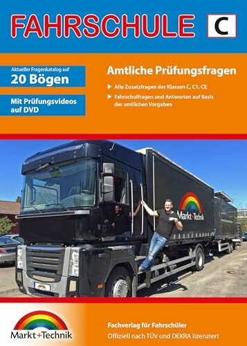 Führerschein Fragebogen Klasse C , CE - LKW Theorieprüfung original amtlicher Fragenkatalog: Amtliche Prüfungsfragen. Alle Zusatzfragen der Klassen C, ... auf 39 Bögen. Mit Prüfungsvideos auf DVD