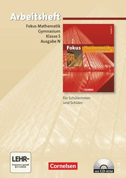 Fokus Mathematik - Gymnasium - Ausgabe N - 5. Schuljahr: Arbeitsheft mit eingelegten Lösungen und CD-ROM