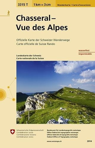 Swisstopo 1 : 33 333 Chasseral - Vue des Alpes