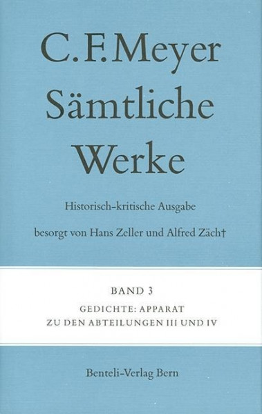 Sämtliche Werke. Historisch-kritische Ausgabe 03. Gedichte