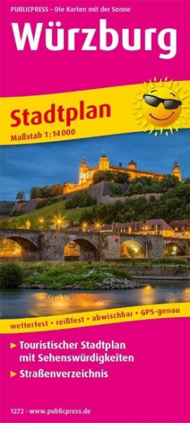 Würzburg. Stadtplan 1:14000