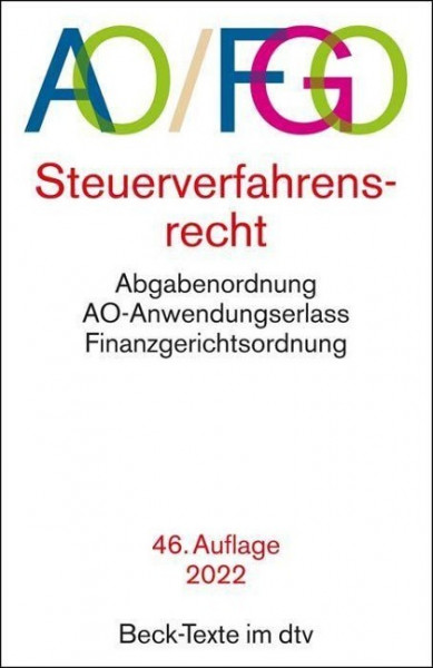 Abgabenordnung Finanzgerichtsordnung AO FGO
