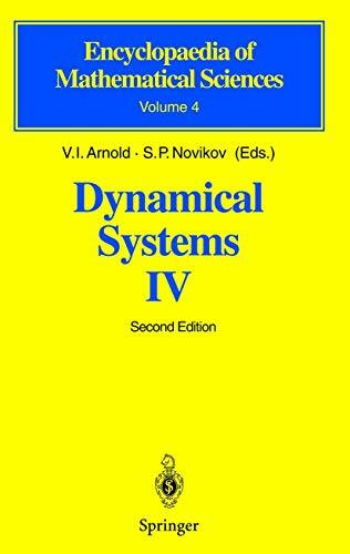 Dynamical Systems IV: Symplectic Geometry and its Applications (Encyclopaedia of Mathematical Sciences, 4, Band 4)