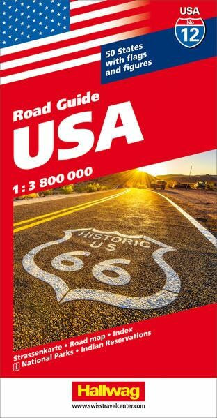 Hallwag USA Road Guide, No.12, USA: Index, National Parks, Indian Reservations (Hallwag Strassenkarten, Band 12)