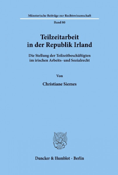 Teilzeitarbeit in der Republik Irland.