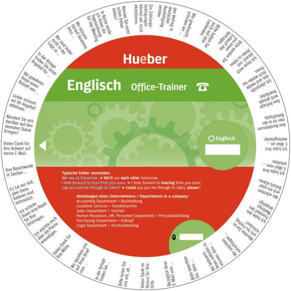 Wheel. Englisch Office Trainer. Sprachdrehscheibe